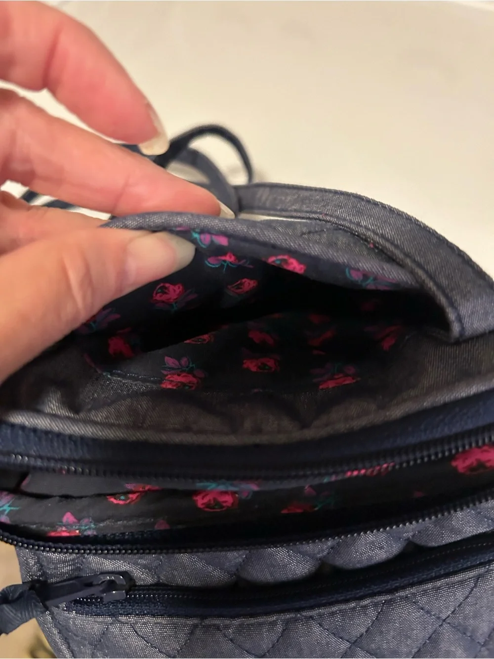 Vera Bradley compact quilted